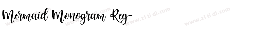 Mermaid Monogram Reg字体转换
